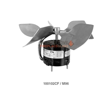 Country Flame Motor with Fan (100102CF) - Woodstove Fireplace Glass