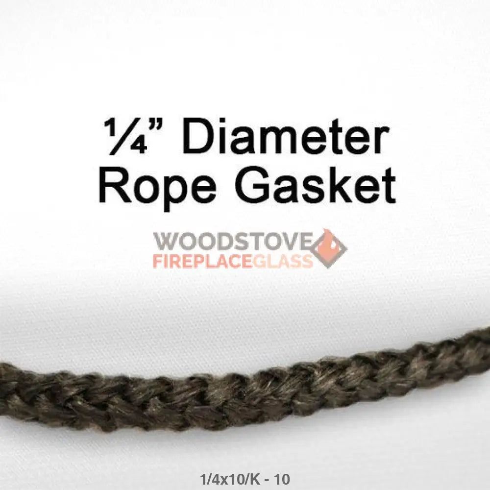 1/4in Door Rope Gasket 10ft kit with Adhesive - Woodstove Fireplace Glass