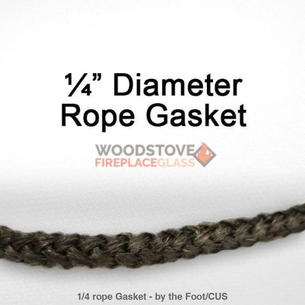 1/4 rope Gasket - by the Foot - Woodstove Fireplace Glass