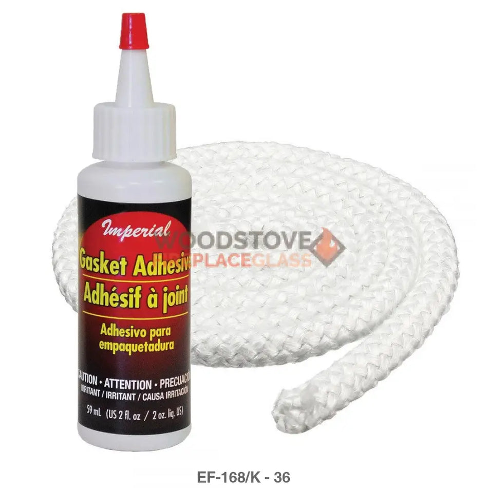 Enviro Door Rope Gasket Kit 1in x 7ft - Woodstove Fireplace Glass