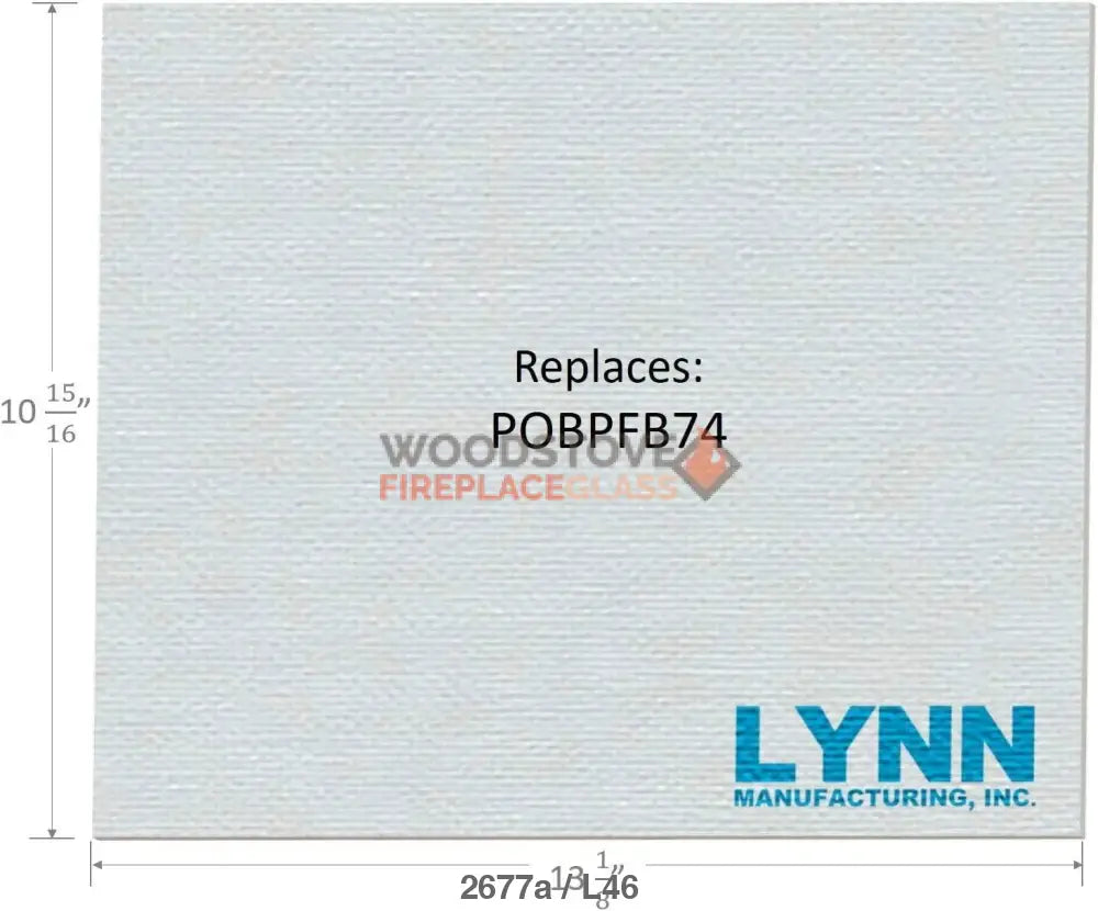 Lynn Manufacturing Replacement Buck Stove Fiber Baffle Board, Model 51 and 74, POBPFB74, Single, 2677A - Woodstove Fireplace Glass