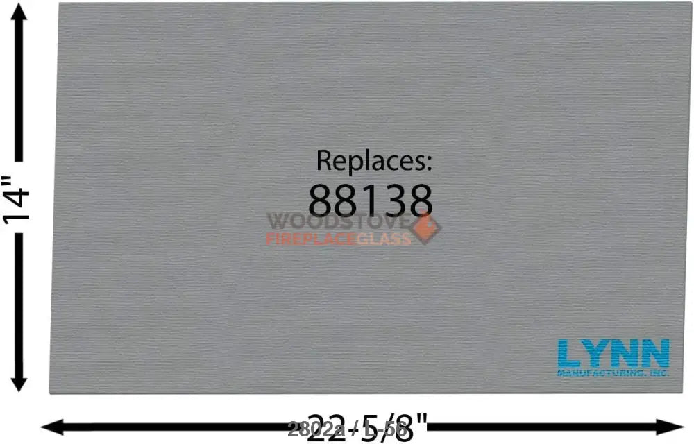 Lynn Manufacturing Replacement US Stove Baffle Board Refractory Insulation 2500, 88138, 2802A - Woodstove Fireplace Glass