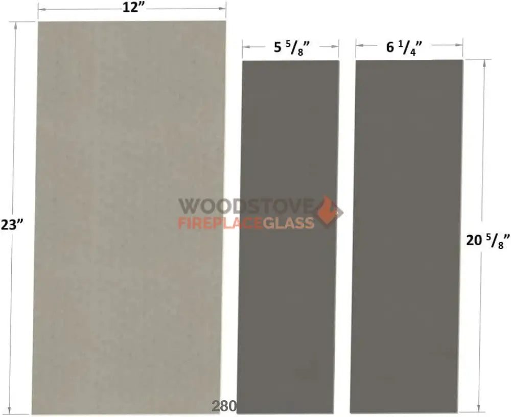 Lynn Manufacturing Replacement US Stove & Vogelzang Insert Fiber Board & Blanket Models 2200I, 2200IE, TR004, 88158, 88159, 88160, 2803C - Woodstove Fireplace Glass