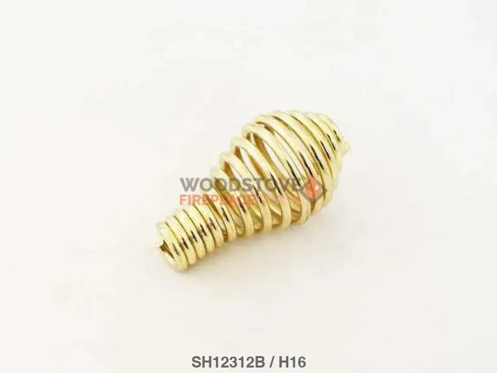 SBI Brass Plated Coil Handle (SH12312B) - Woodstove Fireplace Glass