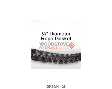 Vogelzang Door Rope Gasket Kit 3/4in x 7ft - Woodstove Fireplace Glass