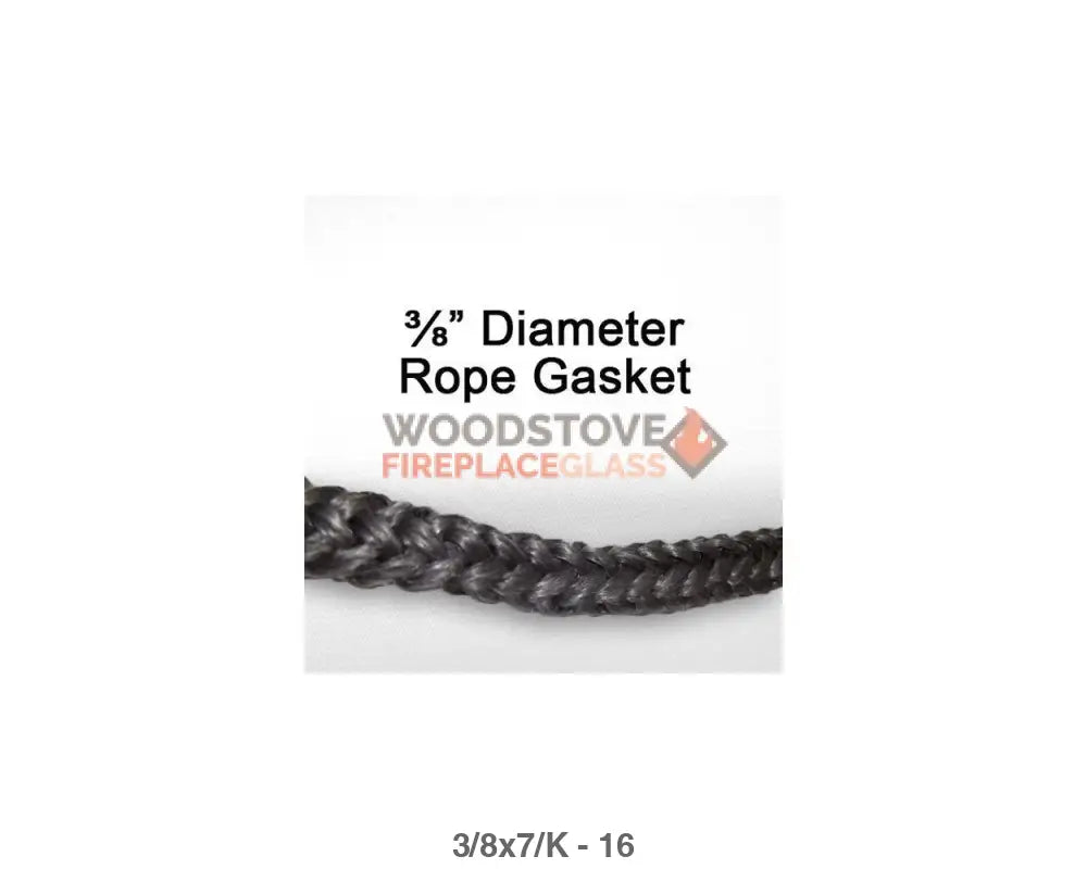 3/8"in Rope Gasket Kit 3/8in x 7ft with Adhesive - Woodstove Fireplace Glass