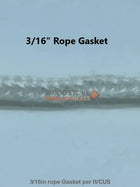 3/16"in Rope Gasket by the Foot - Woodstove Fireplace Glass