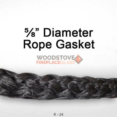 Appalachain 5/8in Door Rope Gasket 7ft kit with Adhesive - Woodstove Fireplace Glass