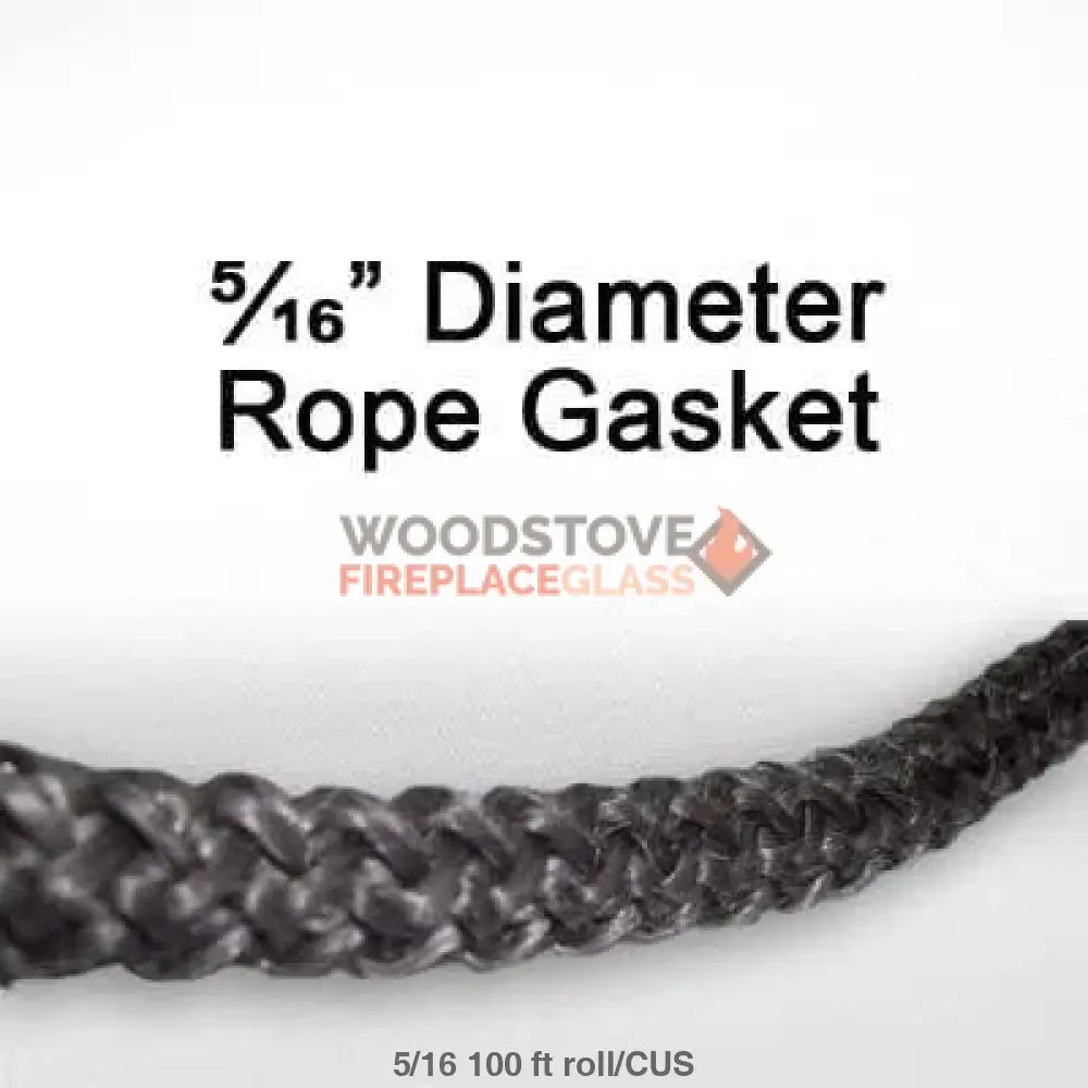 5/16" Rope Gasket 100ft Roll - Woodstove Fireplace Glass