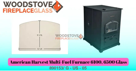 American Harvest Multi-Fuel Furnace 6100, 6500 Glass - Woodstove Fireplace Glass