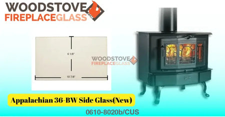 Appalachian 36-BW Side Glass(New)(0610-8020B) - Woodstove Fireplace Glass