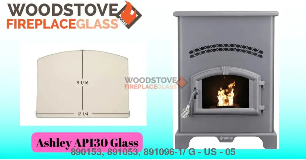 Ashley AP130 Glass - Woodstove Fireplace Glass