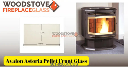 Avalon Astoria Pellet Front Glass - Woodstove Fireplace Glass