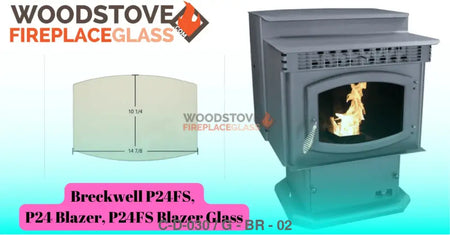 Breckwell P24FS, P24 Blazer, P24FS Blazer Glass - Woodstove Fireplace Glass