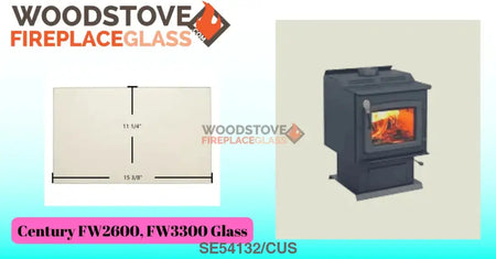 Century FW2600, FW3300 Glass - Woodstove Fireplace Glass