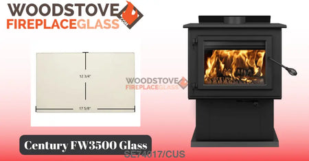 Century FW3500 Glass - Woodstove Fireplace Glass