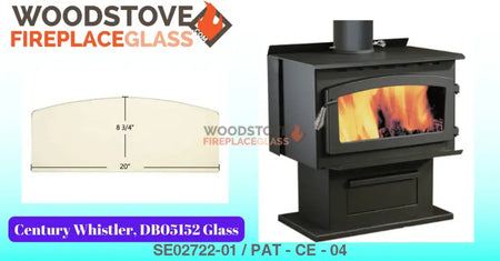 Century Whistler, DB05152 Glass - Woodstove Fireplace Glass