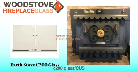 Earth Stove C200 Glass - Woodstove Fireplace Glass