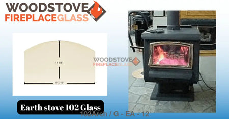 Earth stove 102 Glass - Woodstove Fireplace Glass