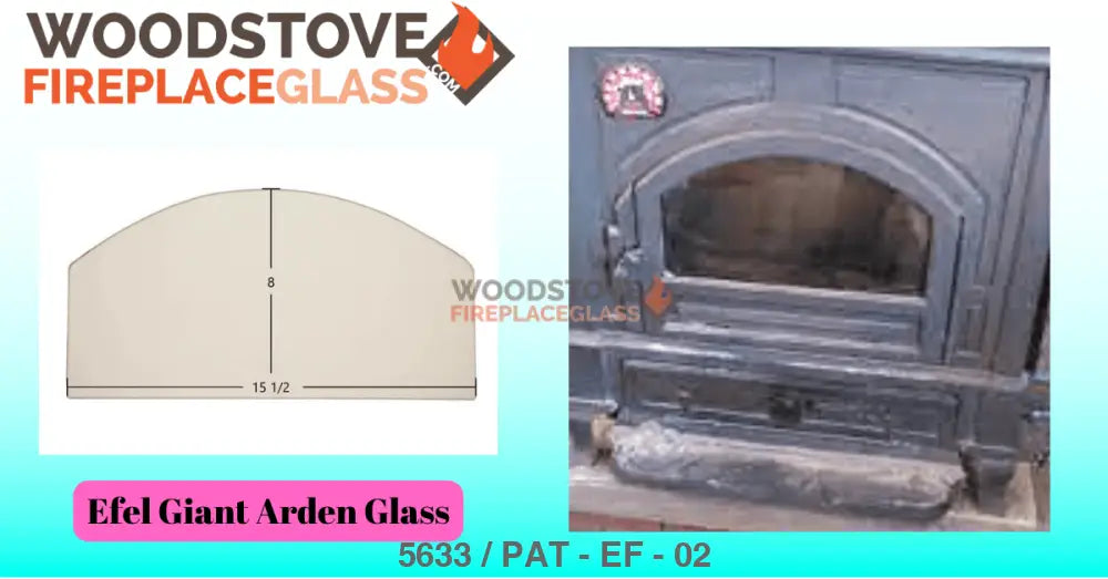 Efel Giant Arden Glass - Woodstove Fireplace Glass