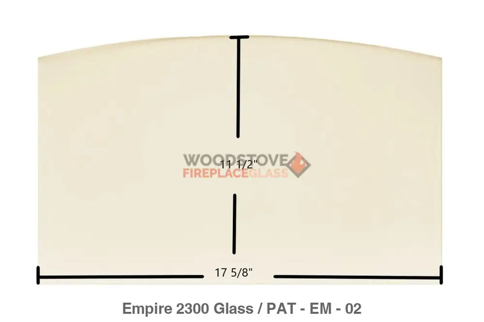 Empire Archway 2300 Woodstove insert glass (SE65170) (17 5/8" x 11 1/2")