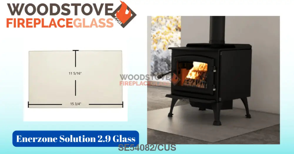 Enerzone Solution 2.9 Glass - Woodstove Fireplace Glass