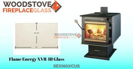 Flame Energy XVR-III Glass - Woodstove Fireplace Glass