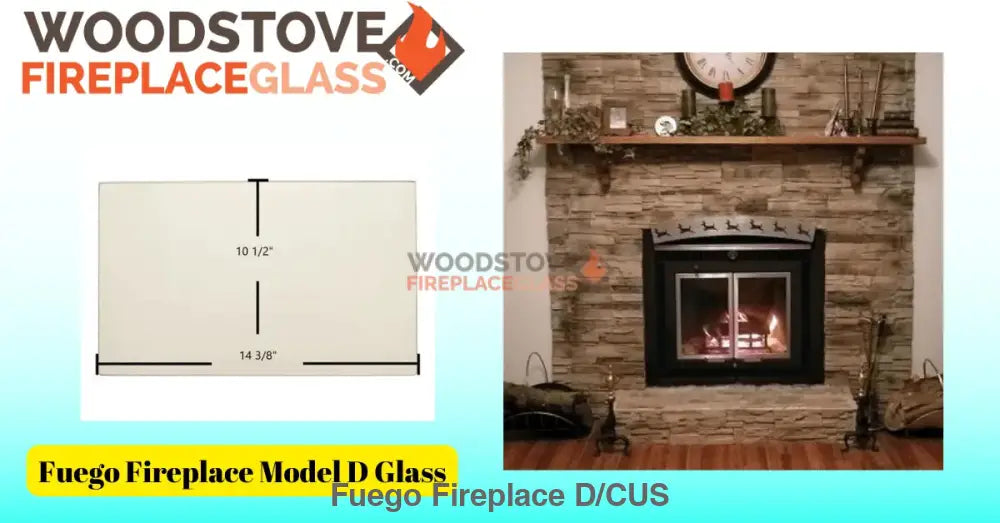 Fuego Fireplace Model D Glass - Woodstove Fireplace Glass