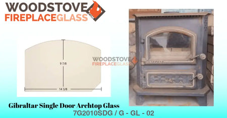 Gibraltar Single Door Archtop Glass - Woodstove Fireplace Glass