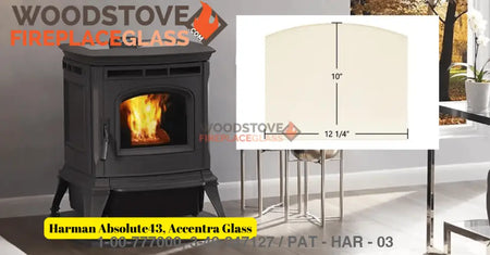 Harman Absolute43, Accentra Glass - Woodstove Fireplace Glass