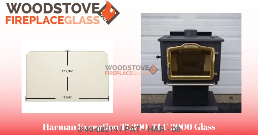 Harman Exception TL200, TLC 2000 Glass - Woodstove Fireplace Glass