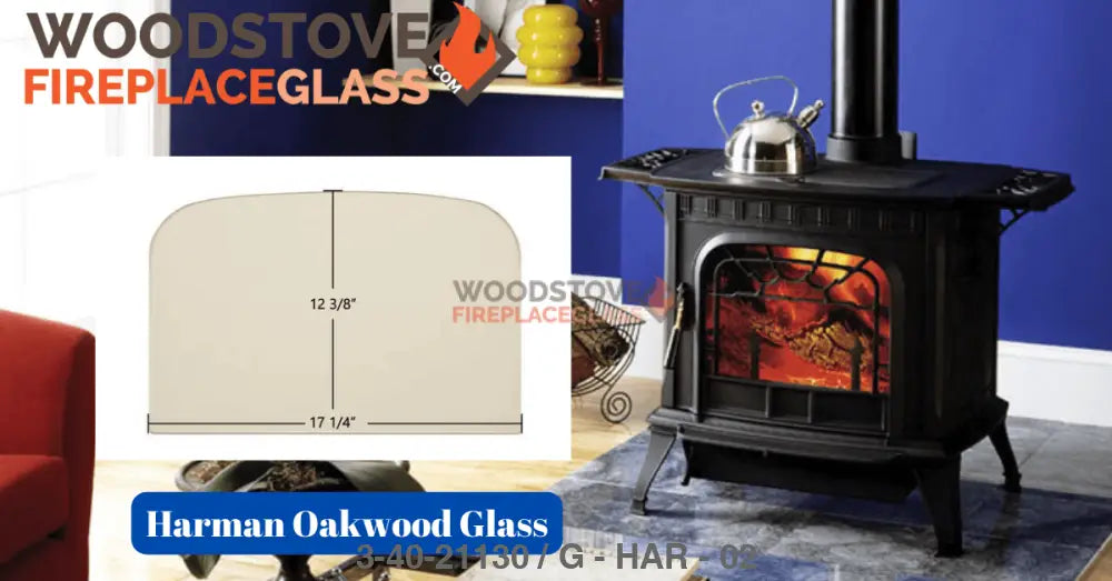 Harman Oakwood Glass - Woodstove Fireplace Glass