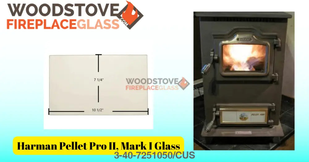 Harman Pellet Pro II, Mark I Glass - Woodstove Fireplace Glass