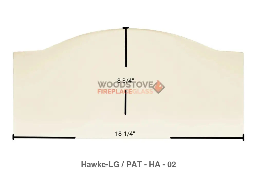 Hawke Large Single Door Glass - Woodstove Fireplace Glass