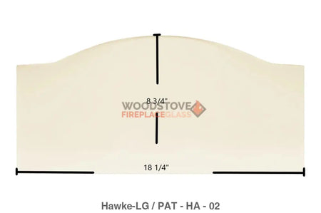 Hawke Large Single Door Glass - Woodstove Fireplace Glass