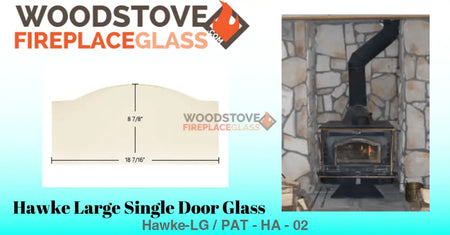 Hawke Large Single Door Glass - Woodstove Fireplace Glass