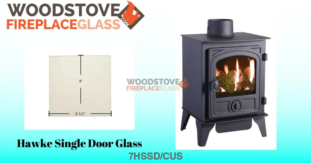 Hawke Single Door Glass - Woodstove Fireplace Glass