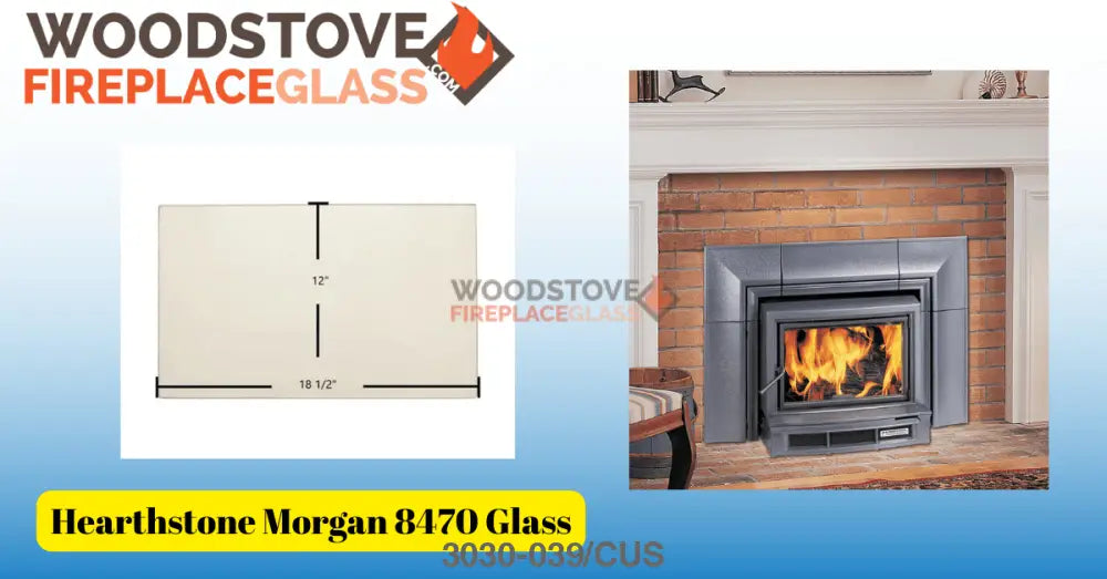 Hearthstone Morgan 8470 Glass - Woodstove Fireplace Glass