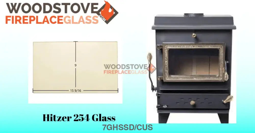 Hitzer 254 Glass - Woodstove Fireplace Glass