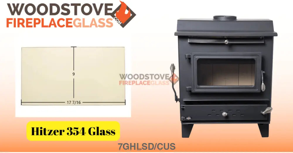 Hitzer 354 Glass - Woodstove Fireplace Glass