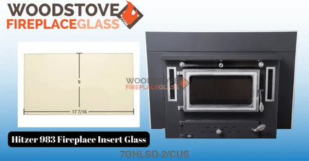 Hitzer 983 Fireplace Insert Glass - Woodstove Fireplace Glass