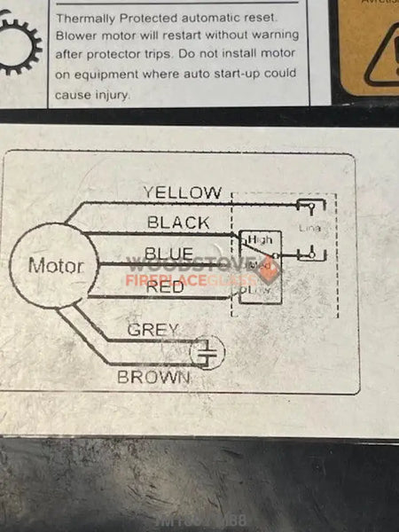 Blower Motor (1M180) - Woodstove Fireplace Glass