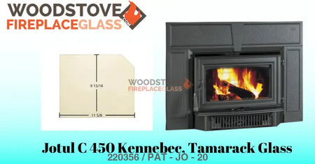 Jotul C 450 Kennebec, Tamarack Glass - Woodstove Fireplace Glass