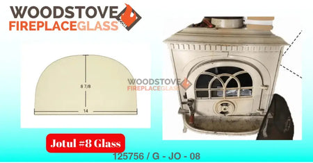 Jotul #8 Glass - Woodstove Fireplace Glass