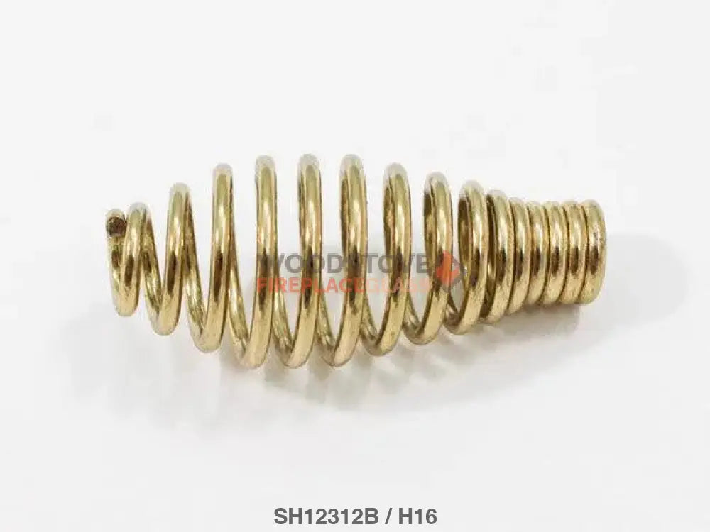 SBI Brass Plated Coil Handle (SH12312B) - Woodstove Fireplace Glass