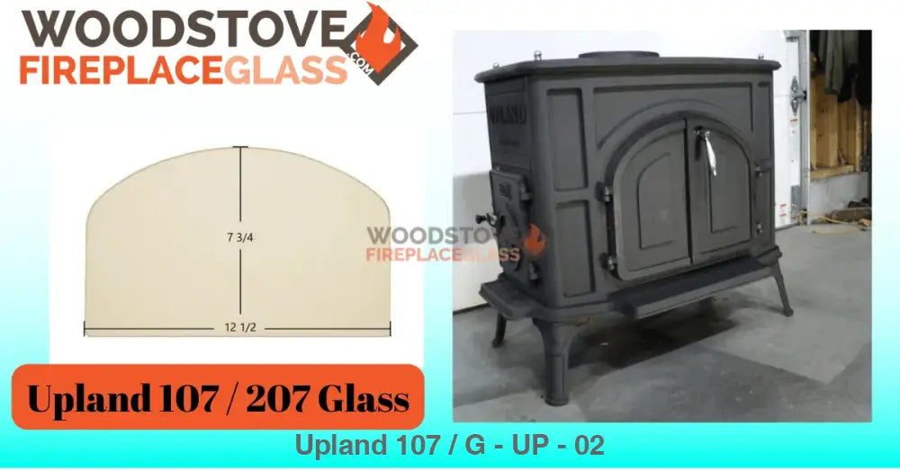 Upland 107 / 207 Glass - Woodstove Fireplace Glass