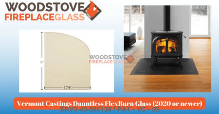 Vermont Castings Dauntless FlexBurn Glass (2020 or newer) - Woodstove Fireplace Glass