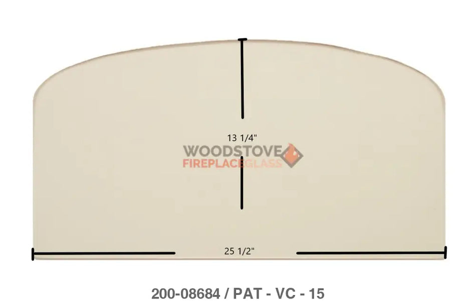 Vermont Castings EWF30 Glass - Woodstove Fireplace Glass