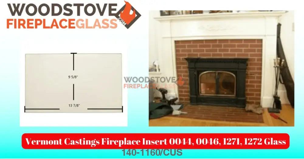 Vermont Castings Fireplace Insert 0044, 0046, 1271, 1272 Glass - Woodstove Fireplace Glass