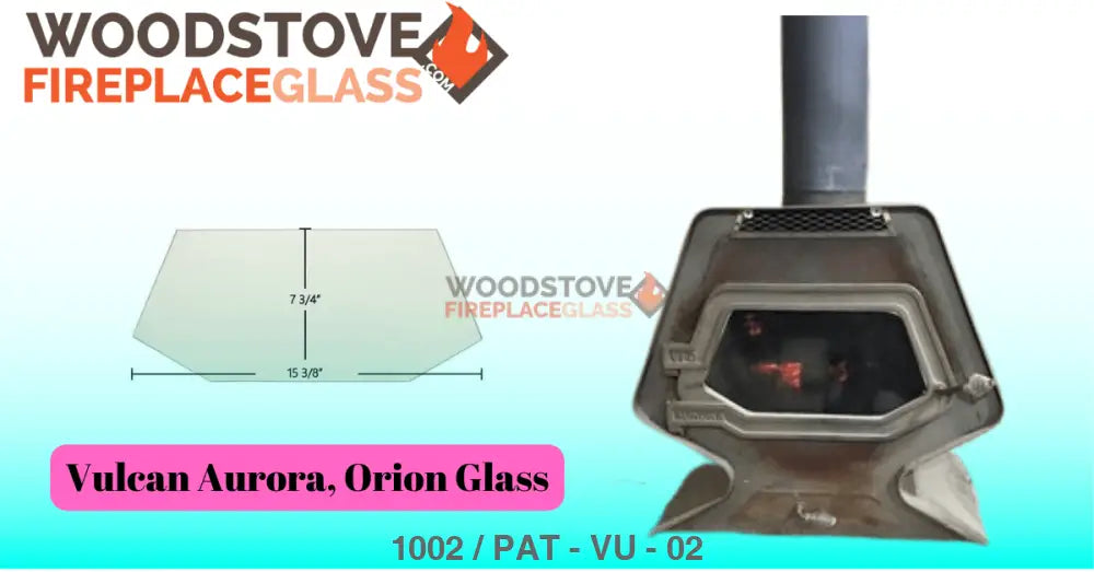 Vulcan Aurora, Orion Glass - Woodstove Fireplace Glass